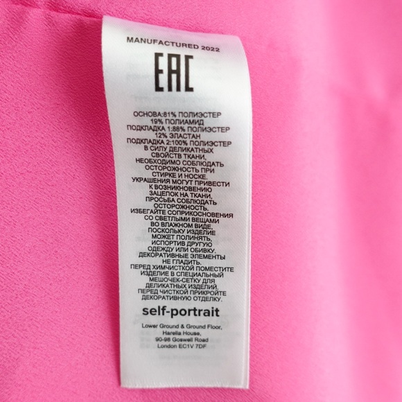 NWT Self-Portrait Pink Strapless A-line Off-Shoulder Flared Midi Dress Prom - Picture 9 of 15